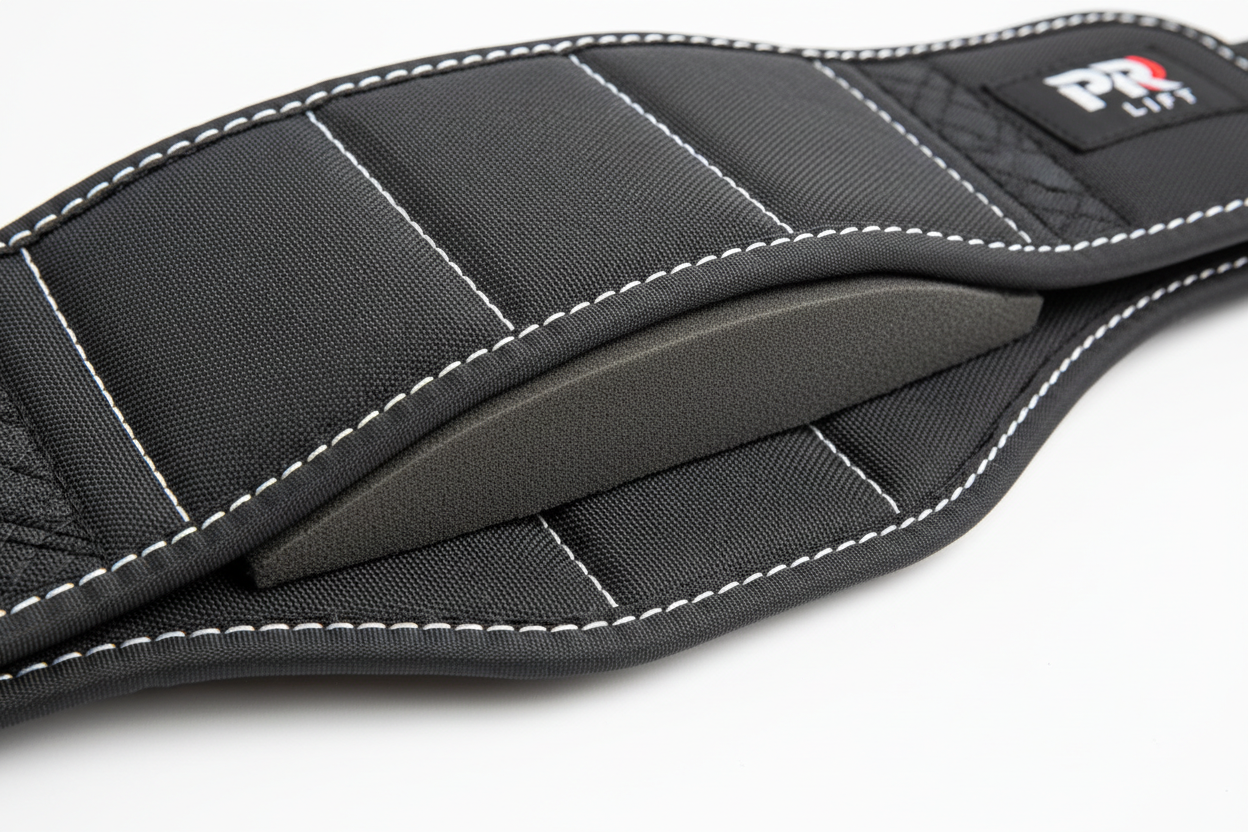 Belt padding and stitching detail