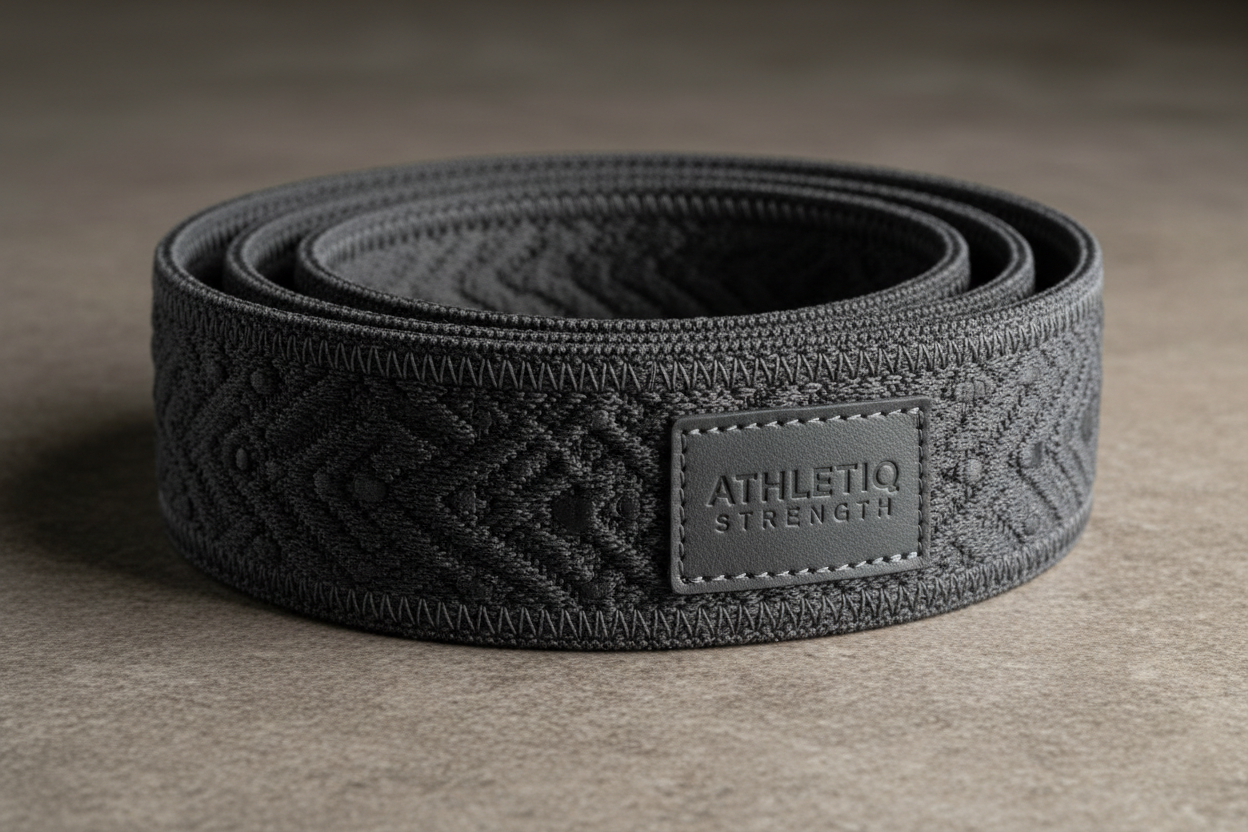 Close-up of band fabric and stitching