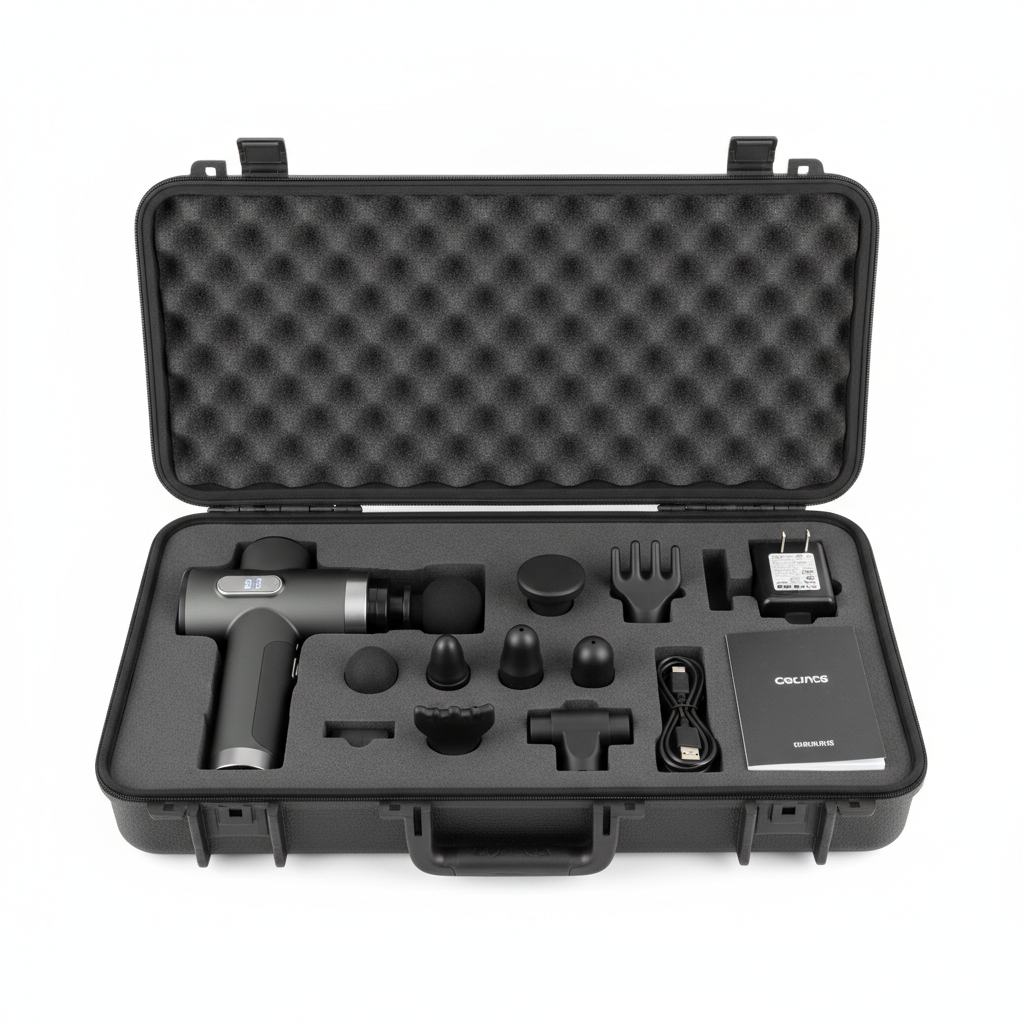 Massage gun with carrying case